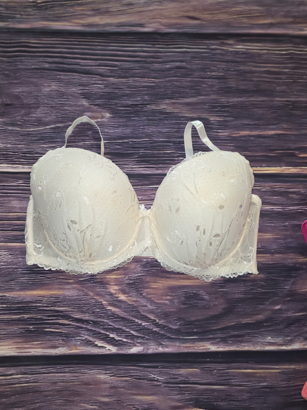 Rene Rofe Ivory Lace Underwire Bra